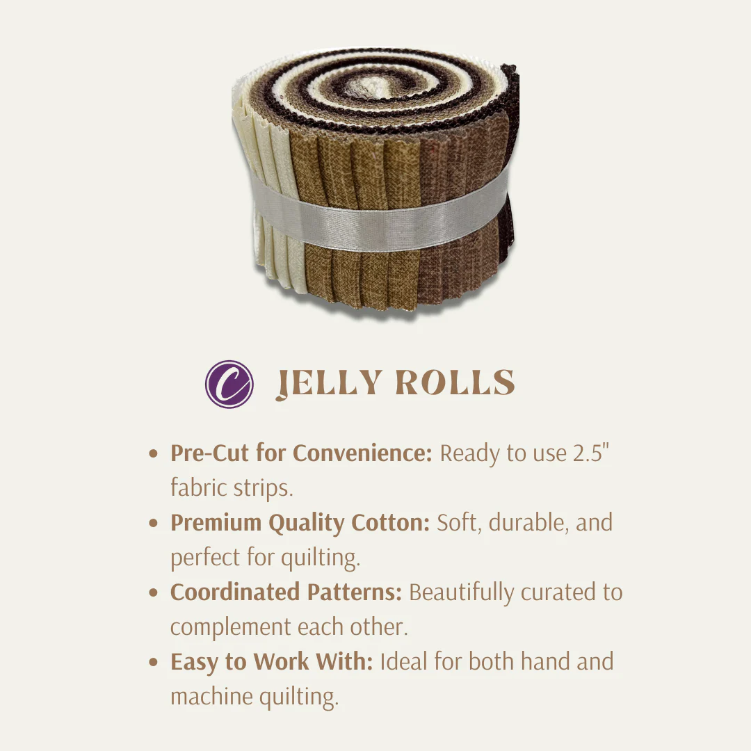 Grain of Color - 2.5" Roll - Shades of Brown & Tan (20 cuts) - Image 3