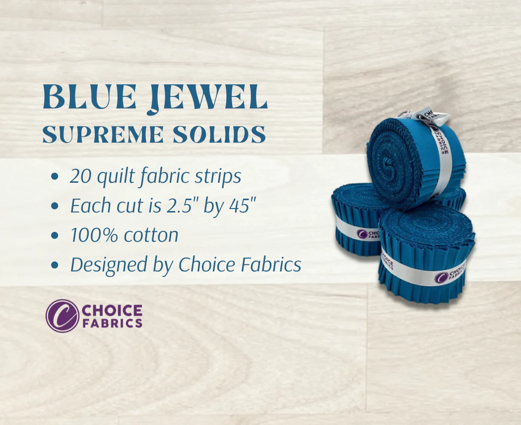 Supreme Solids - 2.5" Roll - Blue Jewel (20 cuts) - Image 3