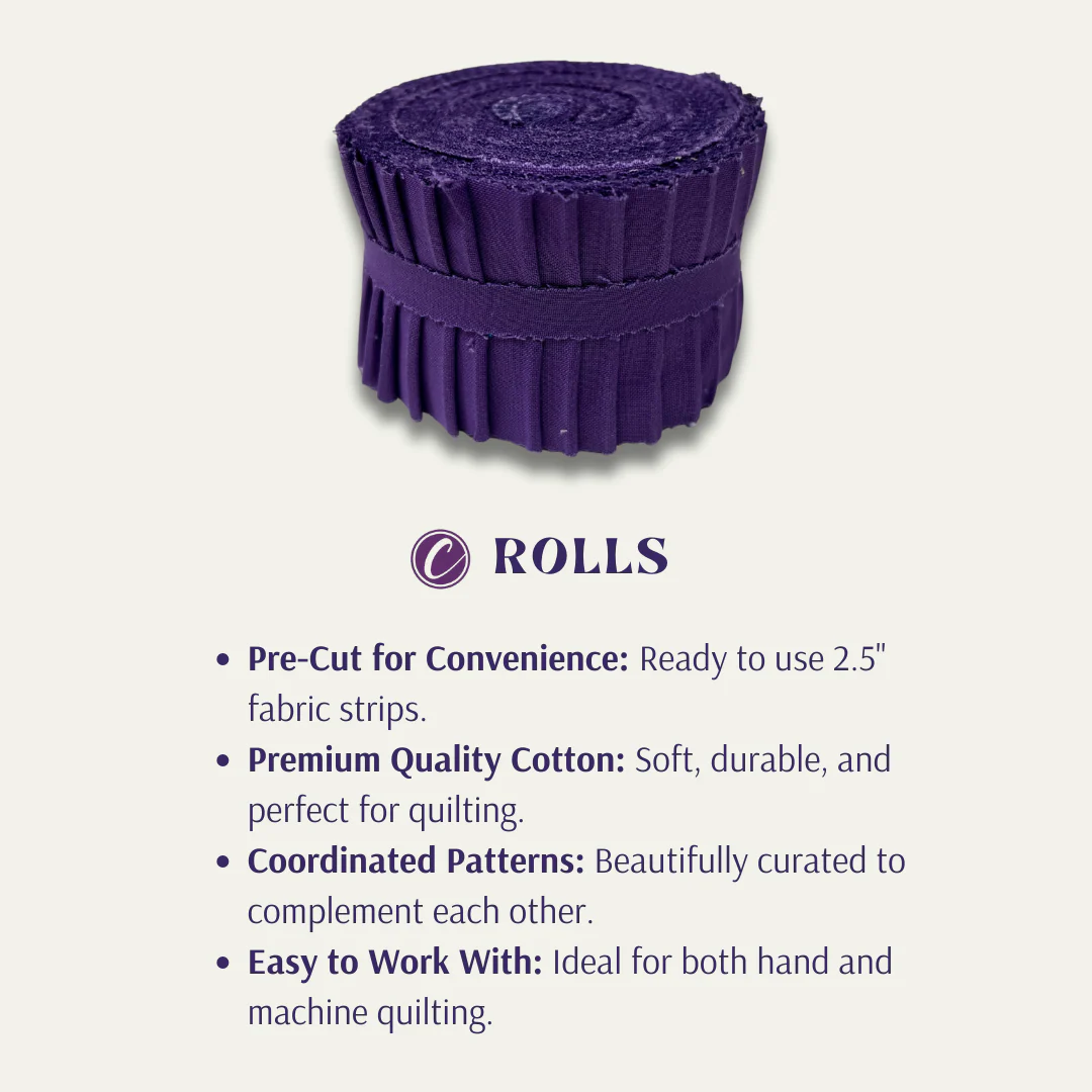 Supreme Solids - 2.5" Roll - Deep Lavender (20 cuts) - Image 3