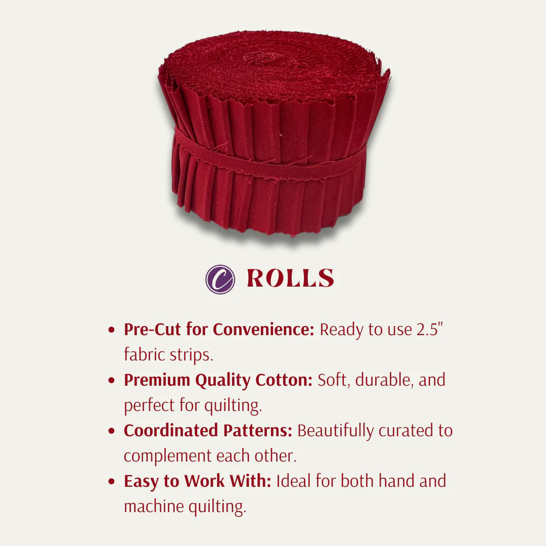 Supreme Solids - 2.5" Roll - Scarlet (20 cuts) - Image 3