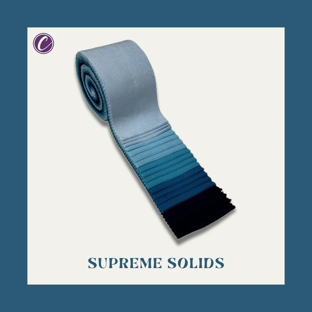 Supreme Solids - 2.5" Roll - Shades of Blue (20 cuts) - Image 5